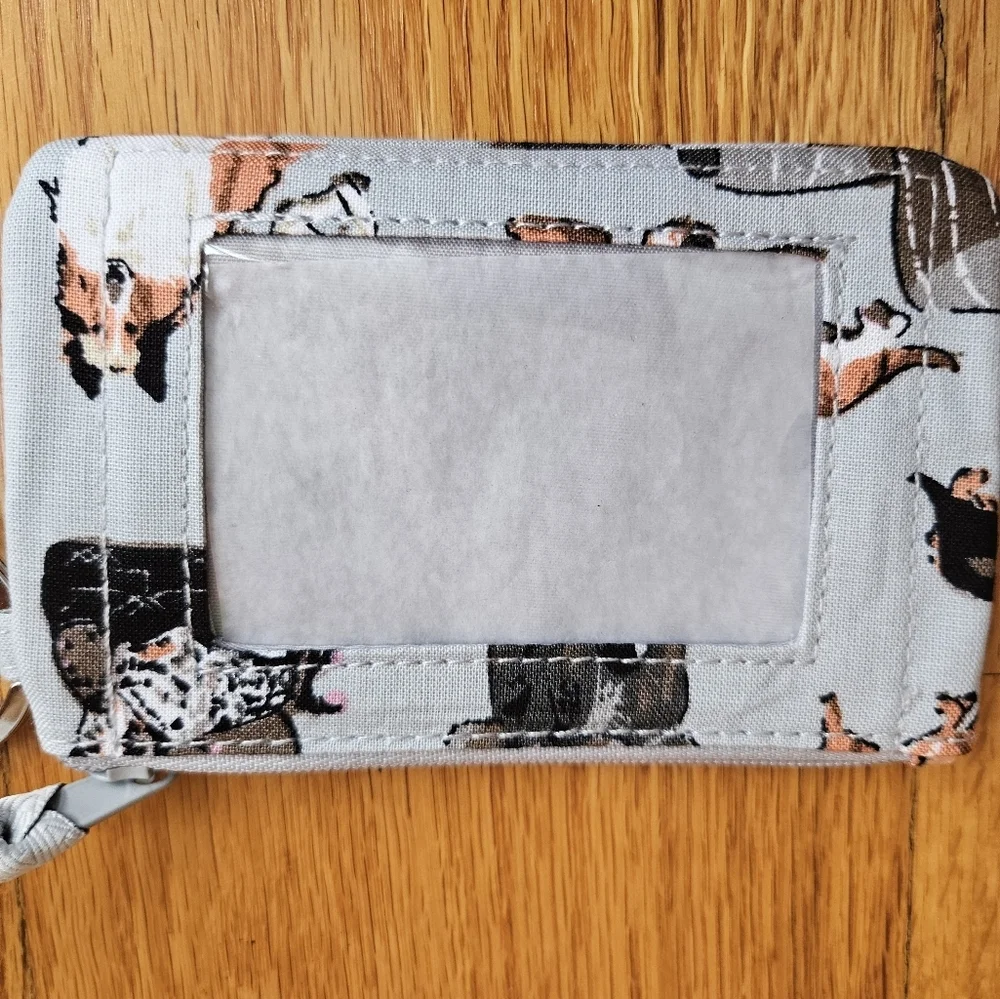 Vera Bradley Dog Show Zip ID Case NWT